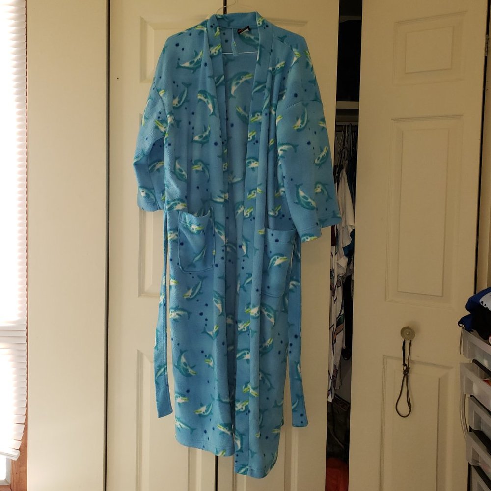 Women's small-medium Dolphin print robe